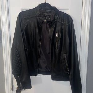 Women's Lambskin Touch Faux Leather Motocycle Racer Jacket